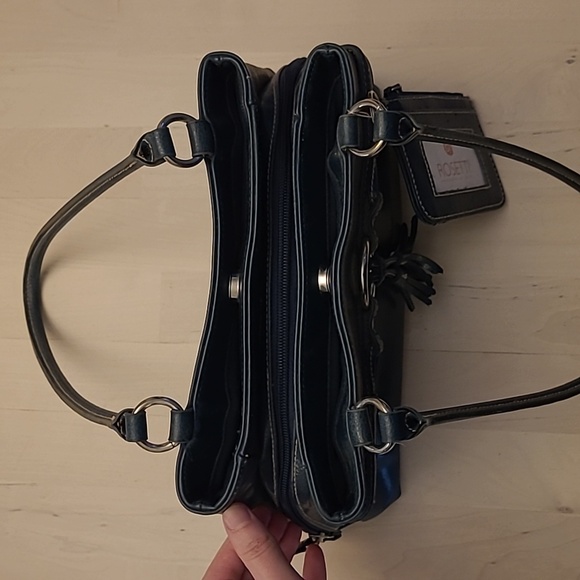 ROSETTI Blue Faux Leather Pocketbook with Matching Wallet/Card Holder Pocketbook - Picture 14 of 17